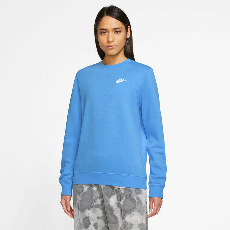 Women's Nike Sportwear Club Fleece Sweatshirt - 412 - UNIVERSITY BLUE