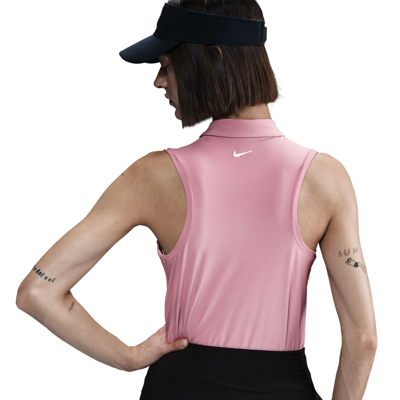 Women's Nike Victory Dri-Fit Sleeveless Polo - 699 - ELEMENTAL PINK