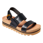 Women's Reef Vista Hi Buckle Sandal - BLKTAN