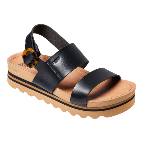 Women's Reef Vista Hi Buckle Sandal - BLKTAN