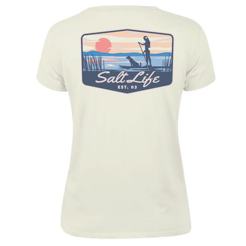 Women's Salt Life Doggy Days T-Shirt - NATURAL