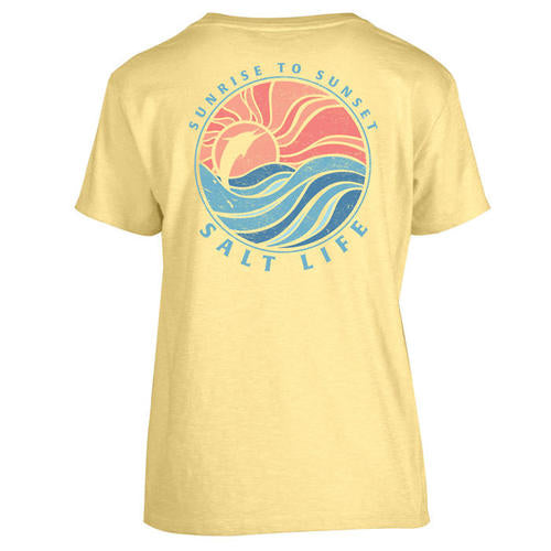 Women's Salt Life Sunrise To Sunset T-Shirt - YELLOW