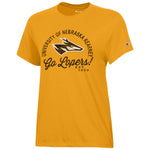 Women's UNK Lopers Script T-Shirt - C.GOLD