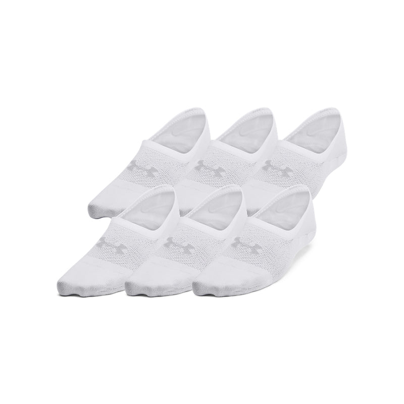 Women's Under Armour Breathe Lite Liner Socks 6-Pack - 100 - WHITE