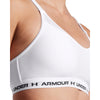 Women's Under Armour Crossback Low Bra - 100 - WHITE/BLACK