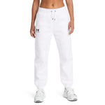 Women's Under Armour Essential Fleece Joggers - 100 - WHITE/BLACK