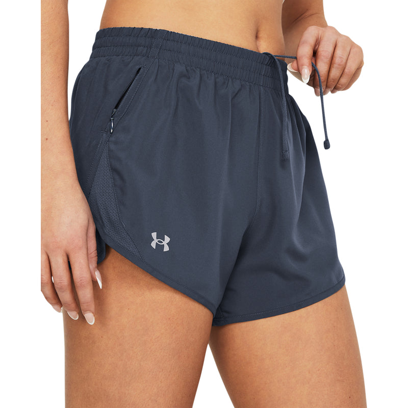 Women's Under Armour Fly By 3" Short - 044DGRAY