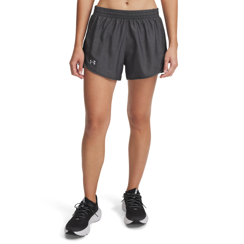 Women's Under Armour Fly By Heathered Short - 001 - BLACK