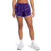 Women's Under Armour Fly By Printed Short - 500PURPL