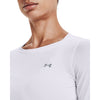 Women's Under Armour HeatGear Long Sleeve - 100 - WHITE/BLACK