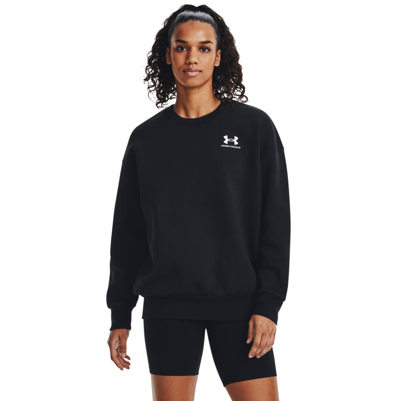 Women's Under Armour Icon Fleece Oversized Crew - 001 - BLACK