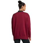 Women's Under Armour Icon Fleece Oversized Crew - 625 - CARDINAL RED