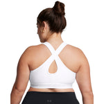 Women's Under Armour Plus Mid Crossback Sports Bra - 100 - WHITE/BLACK