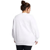 Women's Under Armour Plus Rival Fleece Oversized Crew - 100 - WHITE/BLACK