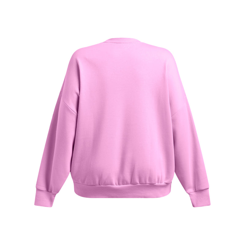 Women's Under Armour Plus Rival Fleece Oversized Crew - 638 - STELLAR PINK