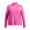 Women's Under Armour Plus Tech Twist 1/2 Zip - 652RPINK