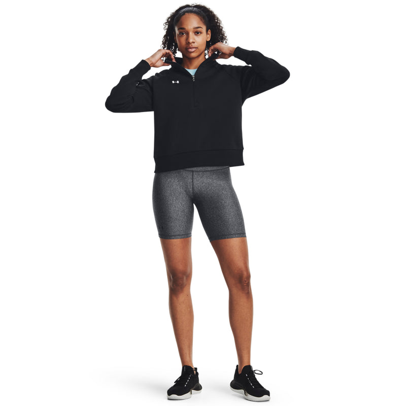 Women's Under Armour Rival Fleece 1/2 Zip - 001 - BLACK