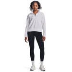 Women's Under Armour Rival Fleece 1/2 Zip - 100 - WHITE/BLACK