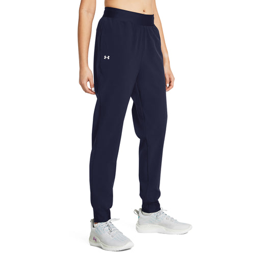 Women's Under Armour Rival High-Rise Woven Pant - 410 - MIDNIGHT