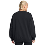 Women's Under Armour Rival Oversized Fleece Crew - 001 - BLACK