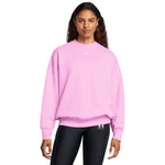 Women's Under Armour Rival Oversized Fleece Crew - 638 - STELLAR PINK