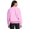 Women's Under Armour Rival Oversized Fleece Crew - 638 - STELLAR PINK