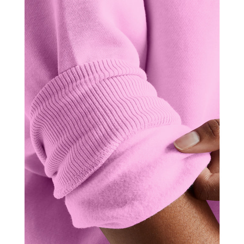 Women's Under Armour Rival Oversized Fleece Crew - 638 - STELLAR PINK