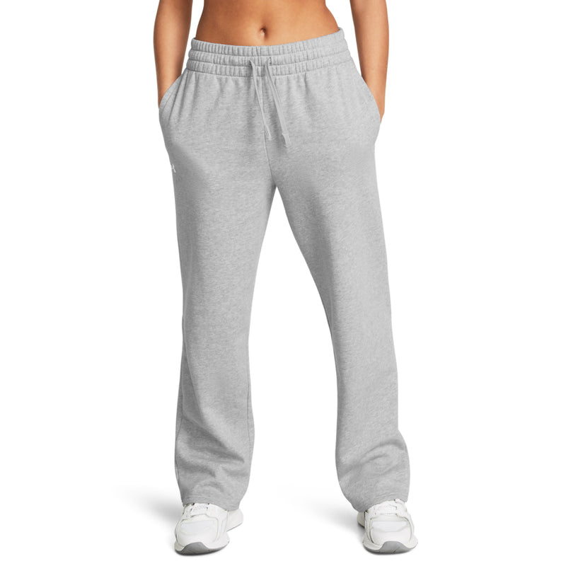 Women's Under Armour Rival Straight Fleece Pant - 011 - GREY