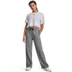 Women's Under Armour Rival Straight Fleece Pant - 025 - CASTLEROCK GREY