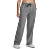 Women's Under Armour Rival Straight Fleece Pant - 025 - CASTLEROCK GREY