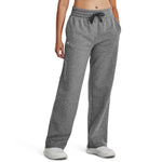 Women's Under Armour Rival Straight Fleece Pant - 025 - CASTLEROCK GREY