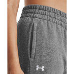 Women's Under Armour Rival Straight Fleece Pant - 025 - CASTLEROCK GREY