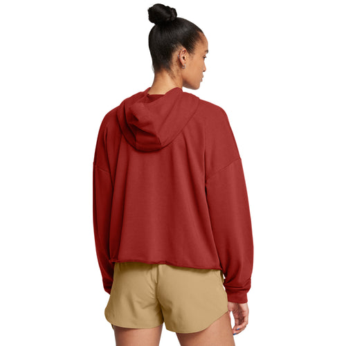 Women's Under Armour Rival Terry Oversized Hoodie - 840 - EARTHEN ORANGE