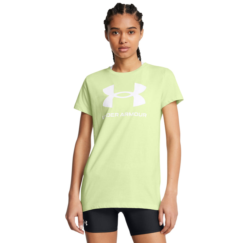 Women's Under Armour Sportstyle Logo T-Shirt - 383RGREE