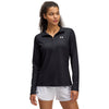 Women's Under Armour Tech Rib 1/2 Zip - 001 - BLACK