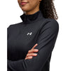 Women's Under Armour Tech Rib 1/2 Zip - 001 - BLACK