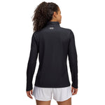 Women's Under Armour Tech Rib 1/2 Zip - 001 - BLACK