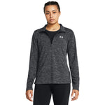 Women's Under Armour Tech Textured 1/2 Zip - 001 - BLACK