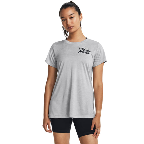 Women's Under Armour Tech Twist Graphic T-Shirt - 011 - MEDIUM GREY