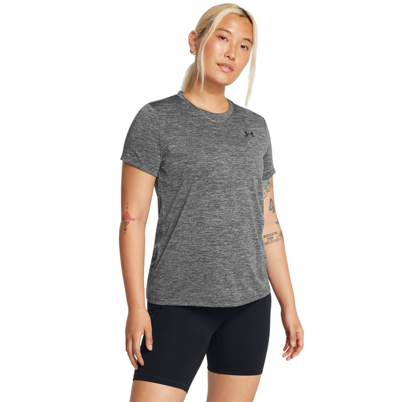 Women's Under Armour Tech Twist T-Shirt - 025 - CASTLEROCK GREY