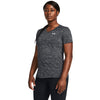 Women's Under Armour Tech Twist V-Neck T-Shirt - 001 - BLACK