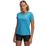 Women's Under Armour Tech Twist V-Neck T-Shirt - 452 - ETHER BLUE