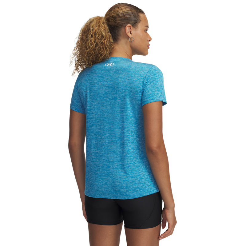 Women's Under Armour Tech Twist V-Neck T-Shirt - 452 - ETHER BLUE