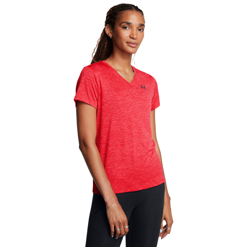 Women's Under Armour Tech Twist V-Neck T-Shirt - 713 - RACER RED