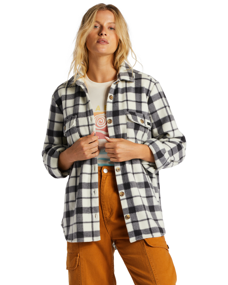 Womnen's Billabong Forge Fleece Button Up - KVMOBLAC