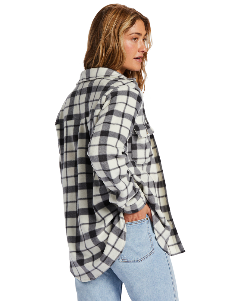 Womnen's Billabong Forge Fleece Button Up - KVMOBLAC