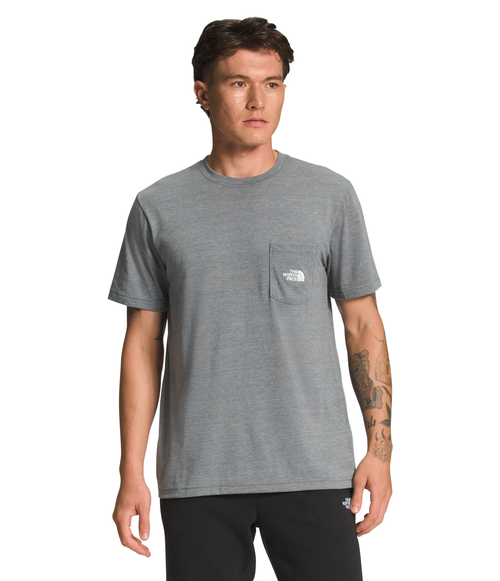 Men's The North Face Simple Logo Tri-Blend T-Shirt - DYY - GREY